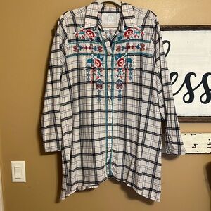 3J Workshop Button Up with Embroidery Detail